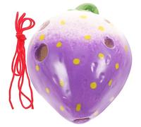 SUPVOX 1 Set 6 Fruit Ocarina Ocarina Beginner Wind Instrument Ocarina Music Instrument Strawberry Ocarina Musical Instruments for Ocarina Music Purple Ceramics