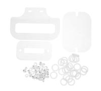 SUPVOX 1 Set Acrylic Hamster Cage Accessories - DIY Clear Screws and Nuts Kit with Fixing Sheets & Gaskets for Gerbil Mouse and Small Pets