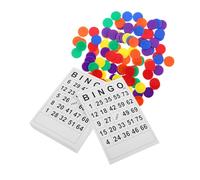 SUPVOX 1 Set Bingo Game Cards with Bingo Chips for Family Gatherings Parties and Educational Fun Boosts Number Skills and Improves Concentration