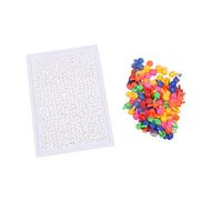 SUPVOX 1 Set Creative DIY Pegboard Mushroom Nail Jigsaw Puzzle Set Assembled Plate Random Color Pegs Educational for Early Childhood Development and Creativity Random Color