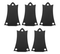 SUPVOX 1 Set Electric Guitar Truss Rod Cover - 3 Holes Bass Black Metal Headstock Plate For Neck Protection - Bell Shaped Shield For Professional Instruments Repair