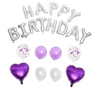 SUPVOX 1 Set Happy Birthday Balloon Set Decorations for Women Vibrant Foil Balloons Easy to Inflate Hang for Memorable Party Backgrounds