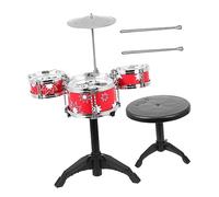 SUPVOX 1 Set Musical Drum Set Educational for Safe Drum with Sound Develops Coordination Creativity with Seat Included