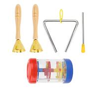 SUPVOX 1 Set Musical Enlightenment Instruments for Educational Plaything Rattle Tube Triangle Bell for Early Music Learning and Parent Interaction