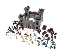 SUPVOX 1 Set Pirate Soldier Castle Model Kit Assembled Pirate Playset with Figurines for Creative Role Play Adventures and Imaginative Battles