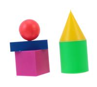 SUPVOX 1 Set Plastic Geometric Shapes Educational for Mathematics Learning Lightweight Geometry Teaching Model for Teaching Cube and Shapes Random Color