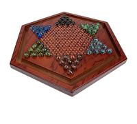 SUPVOX 1 Set Wooden Chinese Checkers Board Game for Adults Design Smooth Surface Enhances Intelligence and Logic Skills for Parties and Travel