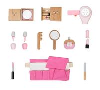 SUPVOX 1 Set Wooden Role Play Makeup Set for Safe Simulated Cosmetics with Rounded Edges for Pretend Play Birthday Parties and Color Sensitivity Development