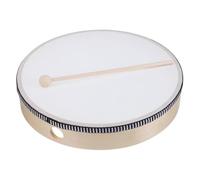 SUPVOX 10-inch Wooden Frame Hand Drum with Drumstick, Adult Percussion Instrument for Music Lessons, Performances and Celebration, Handheld Singing Drum for Boys and Girls and Adults