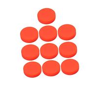 SUPVOX 10 Pcs Adjustable Hardness Rubber Ice Hockey Pucks Durable Orange Matte Balls for Roller and Street Hockey for Training and Game Use
