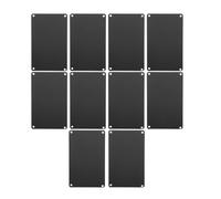 SUPVOX 10 Pcs Black Oxidized Aluminum Blank Metal Signs for DIY Projects and Doors, Versatile Crafting Aluminum Plates with Sleek Modern Look and Printing Surface