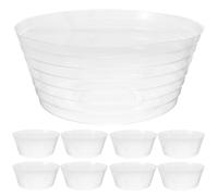 SUPVOX 10 Pcs Clear Plant Pot Liners Waterproof Plastic Planter Liner Basket Liner Plant Tray for Indoor Pots Anti-Overflow Flower Pot Base 8.46 in