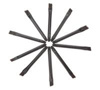 SUPVOX 10 Pcs Double-ended Eye Shadow Brush Set with Nylon Bristles and Stainless Steel Handles for Professional and Daily Use Compact Strong Adhesion Makeup Brushes