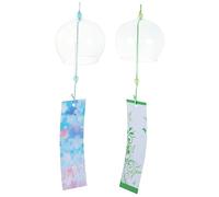 SUPVOX 10 Pcs Japanese Glass Wind Chimes DIY Painting Mosaic Hanging Ornaments for Garden Balcony Outdoor Decoration