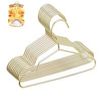 SUPVOX 10 Pcs Mini Metal Pet Garment Hangers with Nonslip Notches for Cat Apparel Space-saving Drying Rack Smooth Polished Surface for Indoor Pet Clothing Display and Storage