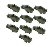 SUPVOX 10 Pcs Truck Model Plastic Military Car Playthings for Sand Table Decor Enhancing Hand-eye Coordination and Creativity