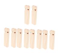 SUPVOX 10 pcs Wooden Whistle Unpainted Train Design Music Instrument for Creative Play and Beginner Learning