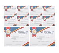SUPVOX 10 Sheets Colorful Student Award Certificates with English Printing, Delicate Certificate of Achievement Paper for Kindergarten and School Recognition