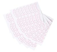 SUPVOX 10 Sheets Pink Eyelash Extension Practice Paper Stickers, Slightly Sticky Grafted Eyelashes Position Pads for Easy Training, Suitable for Personal and Professional Use