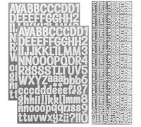 SUPVOX 10 Sheets Self-Adhesive Glitter Alphabet Numbers Stickers for DIY Crafts Decorative Scrapbook Decals for Journals Cards Wrapping Silver Glitter Letters for Party and Holiday Decor