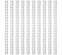 SUPVOX 100 Pcs 9.5mm Black Iron Binder Rings with 34 Holes, Double Wire Loop Loose Leaf Rings for DIY Notebook, Photo Album, and Office Binding Supplies