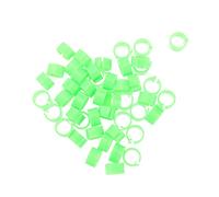 SUPVOX 100 Pcs Green Pigeon Identification Rings Practical Foot Bands for Birds Poultry Chickens Easy to Apply and Remove for Marking and Identifying Pigeons and Other Animals
