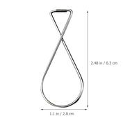 SUPVOX 100 Pcs Metal Ceiling Hanger Hook Clips 1.5x63mm Drop Ceiling Hooks for Office Home Store Decoration with Automatic Rebound Function