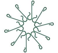 SUPVOX 100 pcs Ornaments Hook S-Shaped Mini Plastic Hangers Green Christmas Tree Hooks Decoration Accessories for Doll Bauble Craft