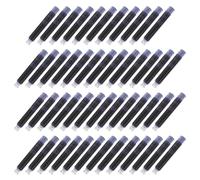 SUPVOX 100 Pcs Universal Fountain Pen Ink Refills, Blue-black Ink Cartridges Compatible with Standard Fountain Pens, Student Office Writing Supplies with Matte Resealable Bag, 2 Packs (50