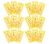 SUPVOX 100 Pieces Chinese Style Red Satin Cloth Amulet Stickers, Portable Small Blessing Protective Decals for Home Décor and Daily Purse Use, Delicate Religious Kwan Yin Auspicious