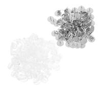 SUPVOX 100 Sets Brooch Clutch Locking Keepers Rubber Metal Pin Backs Replacement Easy Installation Creative Versatility for Jewelry Projects Craft Making