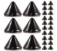 100pcs 10mm Acrylic Cone Studs, Beads, Sew On, Glue On, Stick On, DIY Garments, Bags Shoes Embellishment (Black)