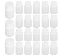 SUPVOX 100pcs 50ml White Plastic Pill Bottles with Airtight Screw Caps, Waterproof Pe Small Sample Containers for Vitamins and Pills, for Daily Use and Travel Storage