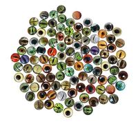 SUPVOX 100pcs Artificial Animals Eyes for Craft Luminous Glass Cabochon