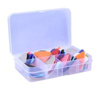SUPVOX 100pcs Assorted Colour Plastic Acoustic Guitar Picks and Ukulele Pick Set 0.75mm Thickness with Comfortable Feel and Protective Design, for Electric Guitar Playing Style
