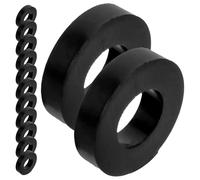 SUPVOX 100Pcs Black Drum Washers Snare Drum Washers Plastic Set Accessories Percussion Instrument Pads Small Replacement for Kits