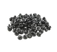 SUPVOX 100pcs Black Round Mushroom Buttons Smooth Surface Resin Material, Sturdy Sewing Beads for Doll Making Supplies and Scrapbooking Projects