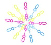 SUPVOX 100Pcs Bubble Wand Tool Plastic Bubble Maker for Teens Outdoor Fun Random Colors Safe Ergonomic Design Easy to Hold Random Color