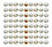 SUPVOX 100pcs Ceramic Porcelain Beads 10mm Round Flower Charm Beads with Smooth Hole, Easy to Use for DIY Bracelets and Anklets, Chic and Stylish Design