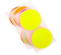 SUPVOX 100pcs Colorful Fluorescent Round Dot Stickers Multi-Function Coding Labels PVC Removable Adhesive Labels for Office, School, and Home Organization Random Color