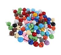 SUPVOX 100pcs Colorful Jingle Bell Charms for Pet Collars Candy-colored Mini Bells for Cat Dog Collar Decorations Festive Holiday Pendant Accessories for Christmas and Seasonal