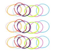 SUPVOX 100pcs Colorful Silicone Wristbands 2.5mm Thin Bracelets 10 Colors Set for Women 80s Party Favors Hair Ties Jelly Style Rave Accessories