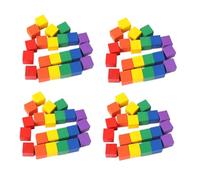SUPVOX 100PCS Colorful Small Wooden Cube Blocks for DIY Crafting Educational Building for Smooth Solid Sturdy Square Cubes for Creative Play and Learning