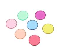 SUPVOX 100pcs Colorful Transparent Learning Discs with Metal Edges Early Education Mathematics Aids for Safe Plastic Material for Developing Counting and Sorting Skills in Boys