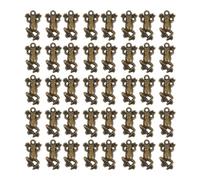 SUPVOX 100pcs Copper Frog-shaped Keychain Pendants Antique Style DIY Hanging Decor for Jewelry Making and Crafting Accessories