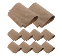 SUPVOX 100pcs Corrugated Reptile Habitat Liner Paper 12.8x8 for Terrarium Cage Bottom, Disposable Substrate Mat for Turtle Lizard Snake Enclosure Bedding