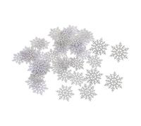 SUPVOX 100pcs DIY Gold Glitter Snowflake Iron-on Patches Embroidered Appliques for Sewing Crafting, Hair Clip Charms and Clothing Decoration, Suitable for Winter Accessories and Holiday