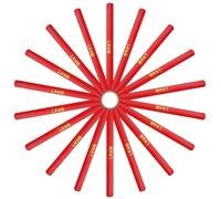 SUPVOX 100pcs Elliptical Red Carpenter Pencils Wooden Drawing Pencils Comfortable to Hold and Not Easy to Break for Woodwork and Construction