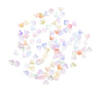 SUPVOX 100pcs Glass Flower Beads for Jewelry Making DIY Bead Charms with Glossy Look and Lightweight Design, Assorted Color for Earring Making and Bracelet Crafts Random Color
