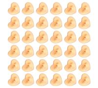 SUPVOX 100pcs Gold Heart Shape Brooch Pin Backs Rubber Clutch Tacks Uniform Badge Replacement Lapel Pin Backs for Jewelry Making and Craft Accessories